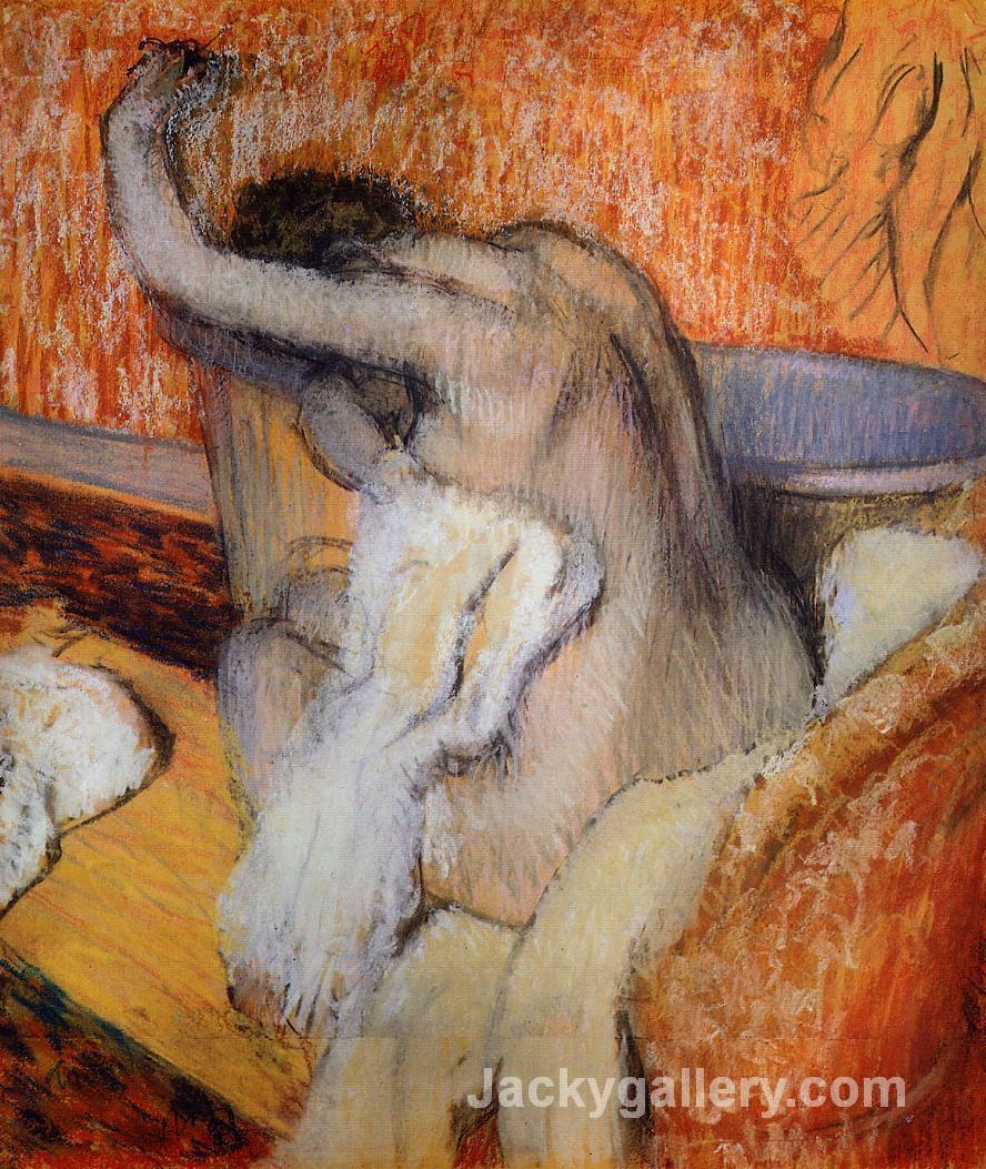 After the Bath (Woman Drying Herself) by Edgar Degas paintings reproduction